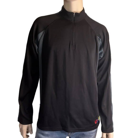 KARBON Fitness Athletic Jacket Embroidered ebay logo Quarter Zip Y2K NWT RARE - Picture 2 of 16